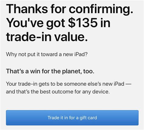 trade in value for ipad